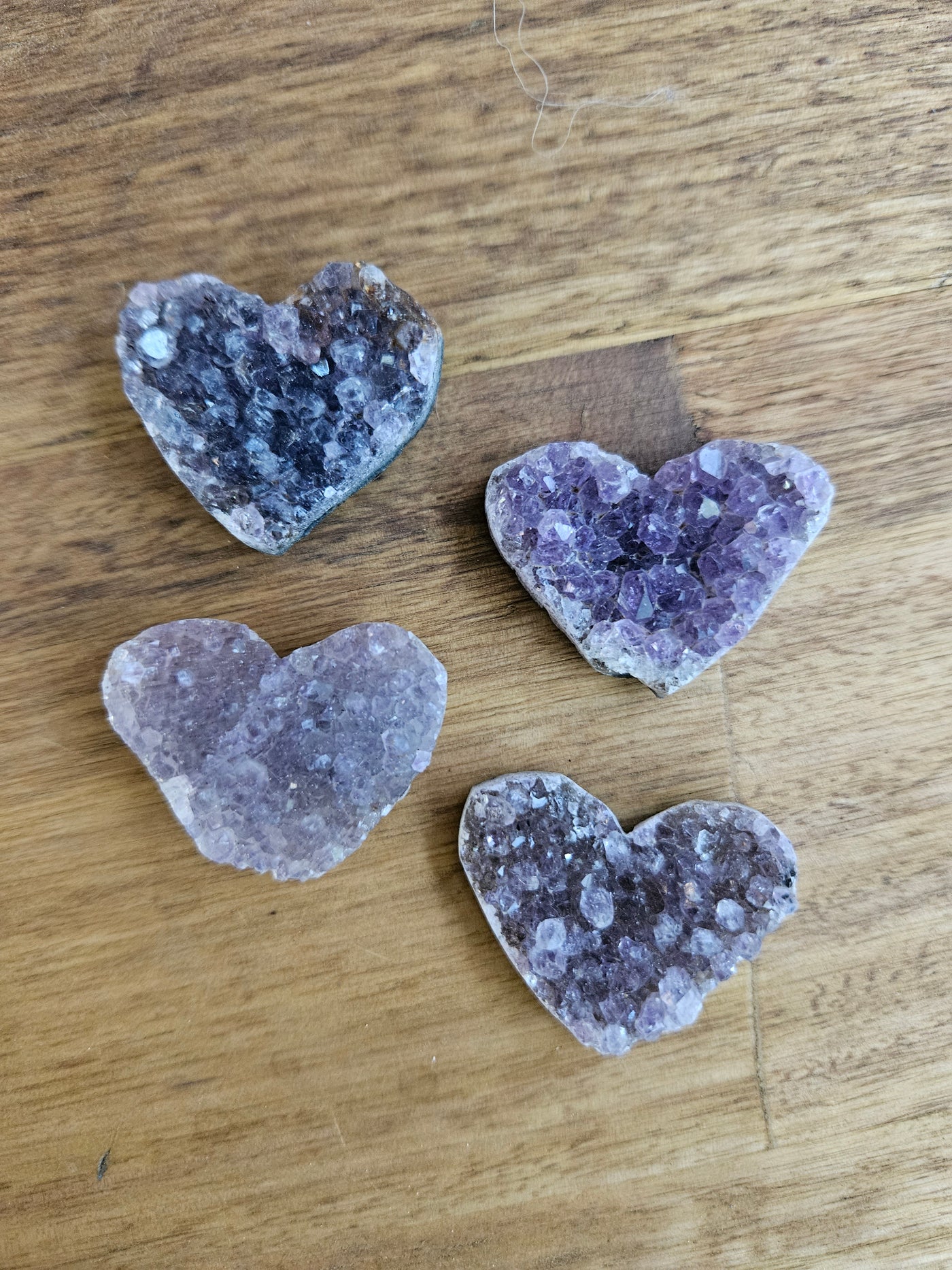 Amethyst Small Hearts