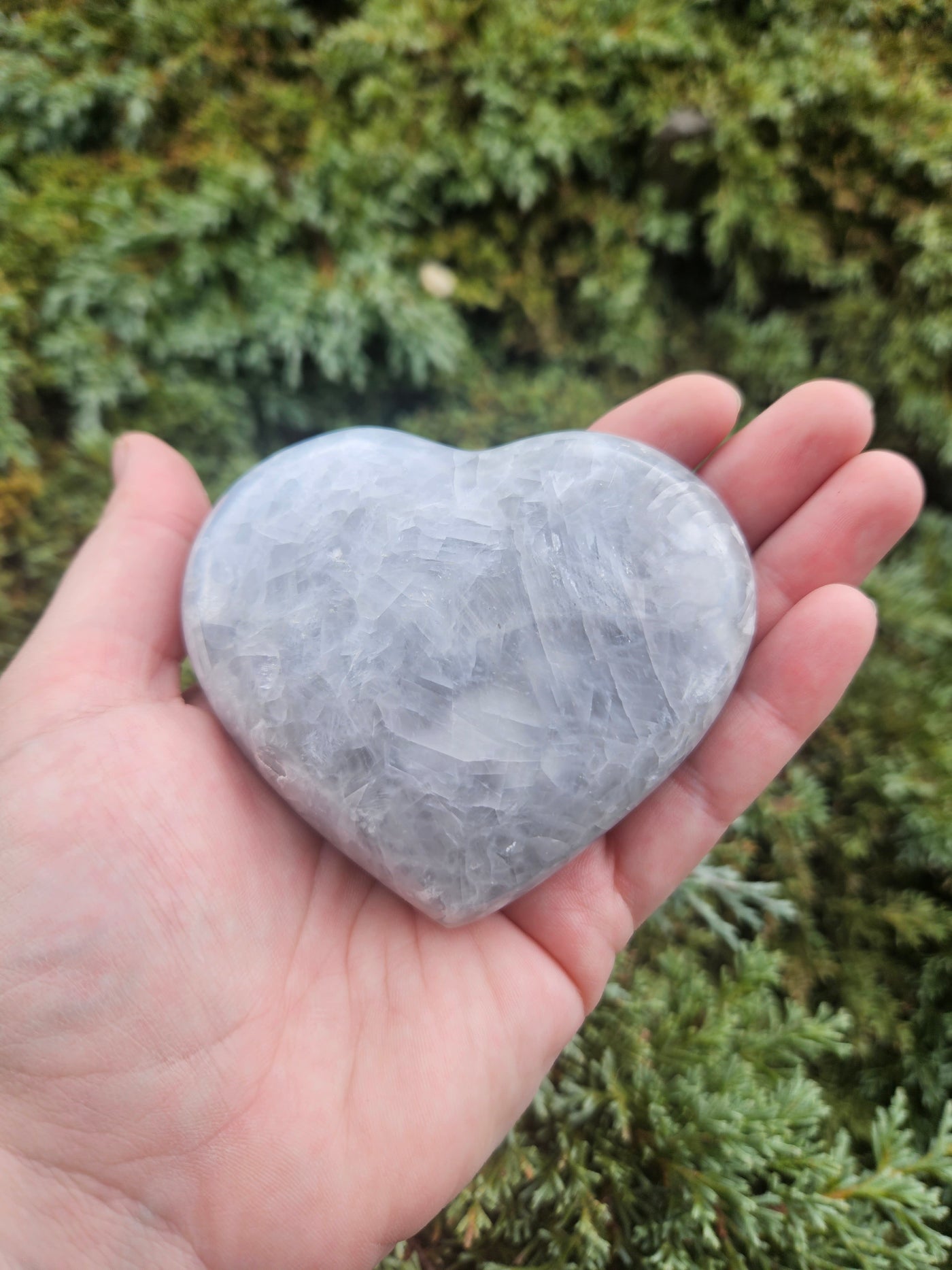 Blue Calcite Heart #2