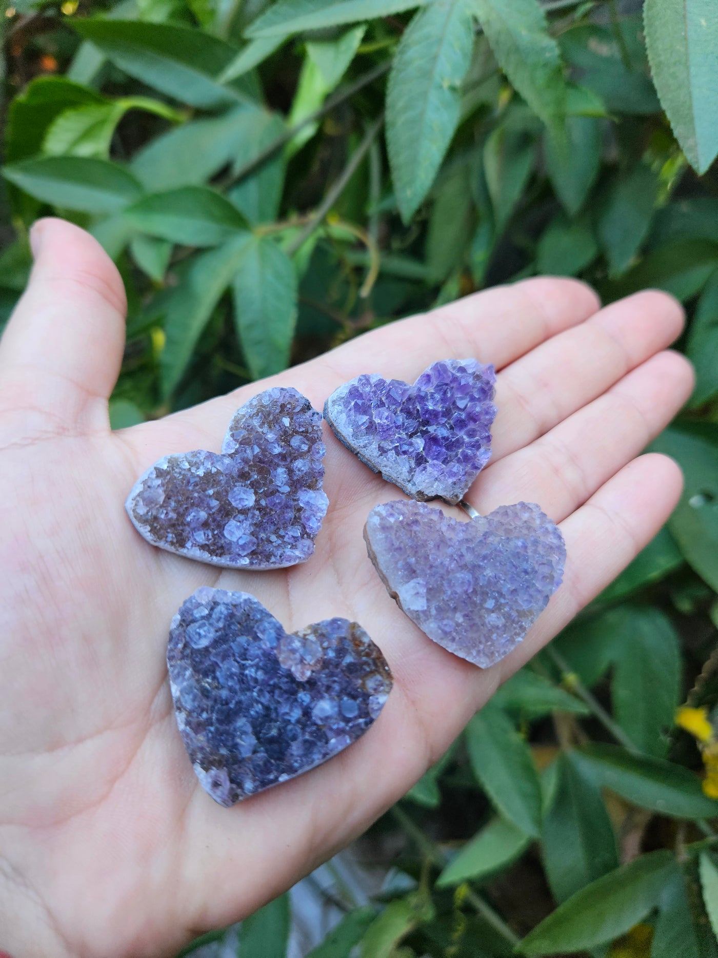 Amethyst Small Hearts