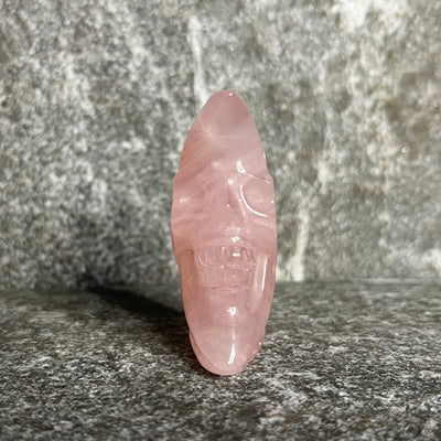 Rose Quartz Skull Moon