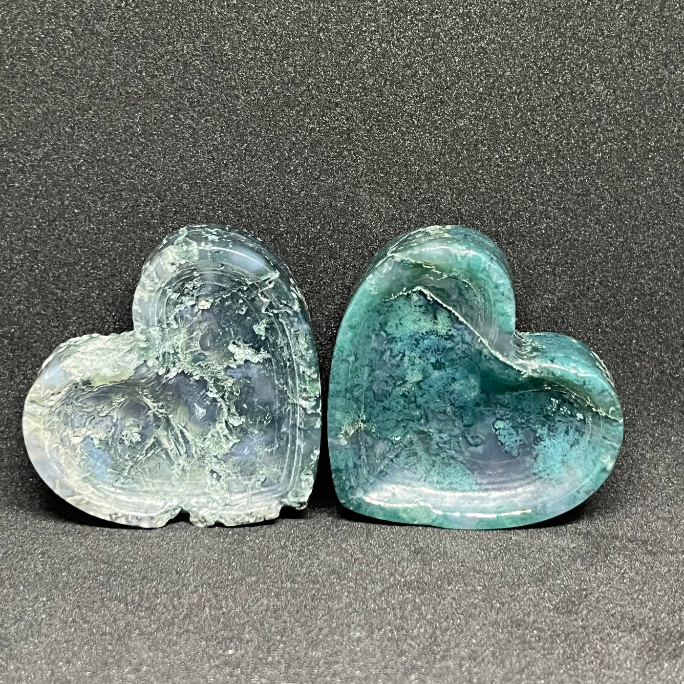 Moss Agate Small Heart Bowl