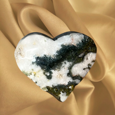 Moss Agate Heart