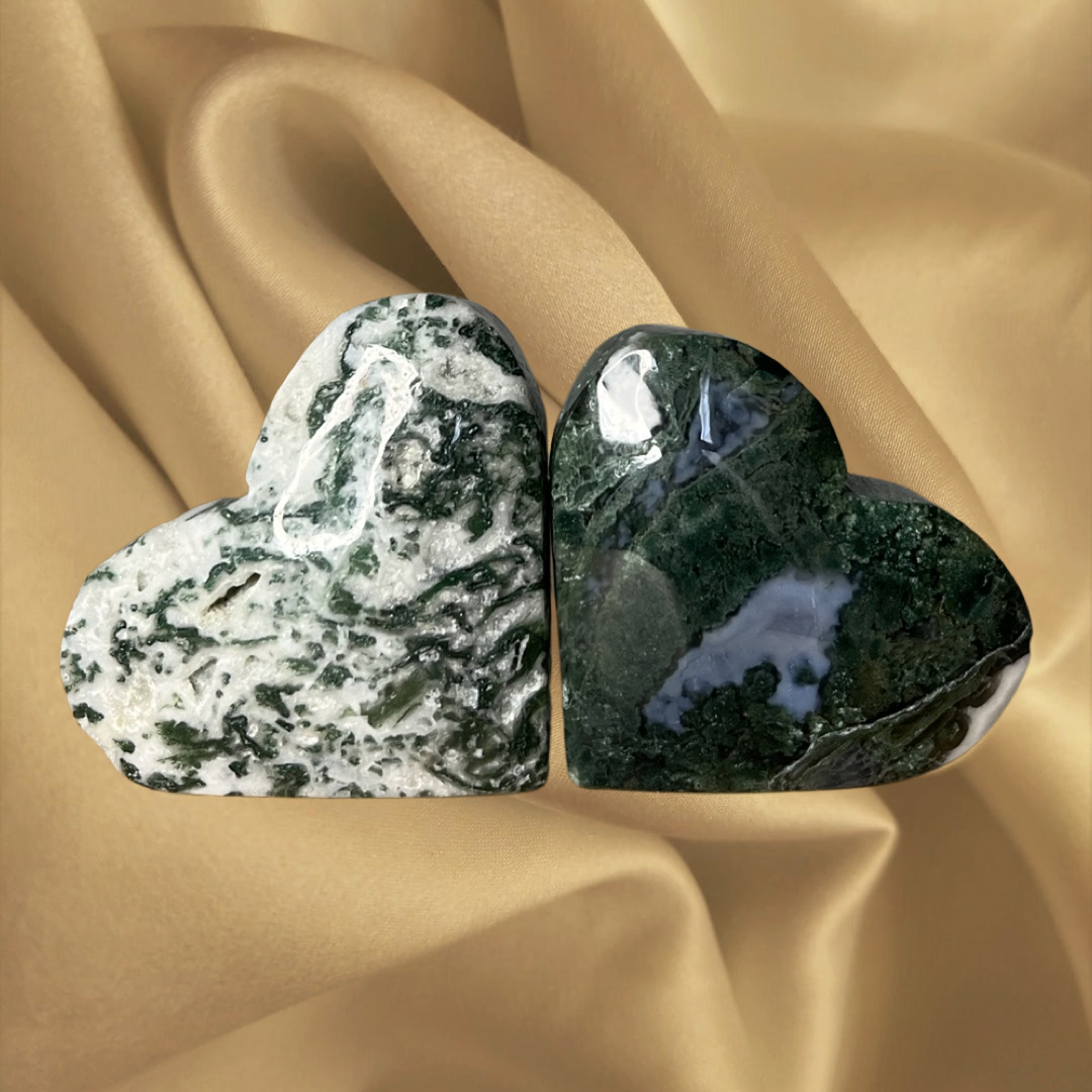 Moss Agate Heart