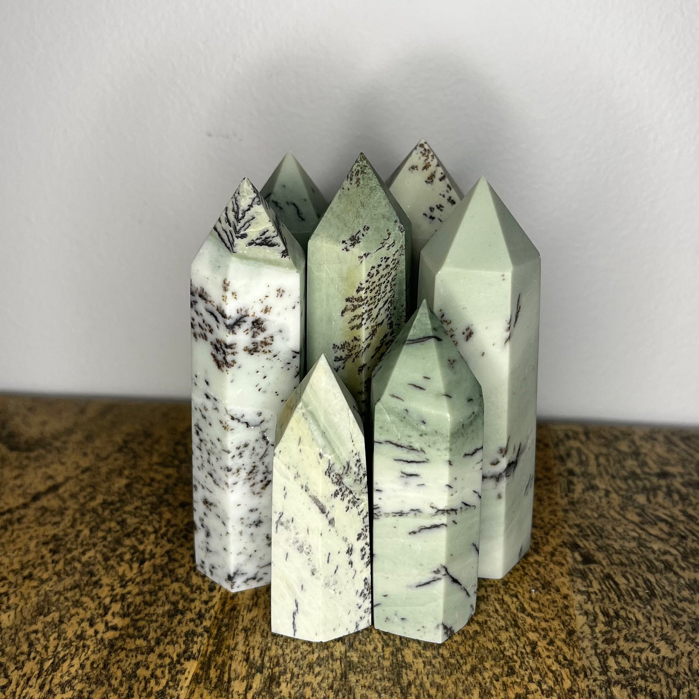 Dendritic Green Opal Tower