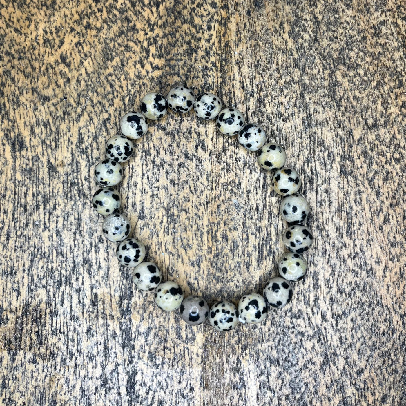 Dalmatian Jasper Bead Bracelet